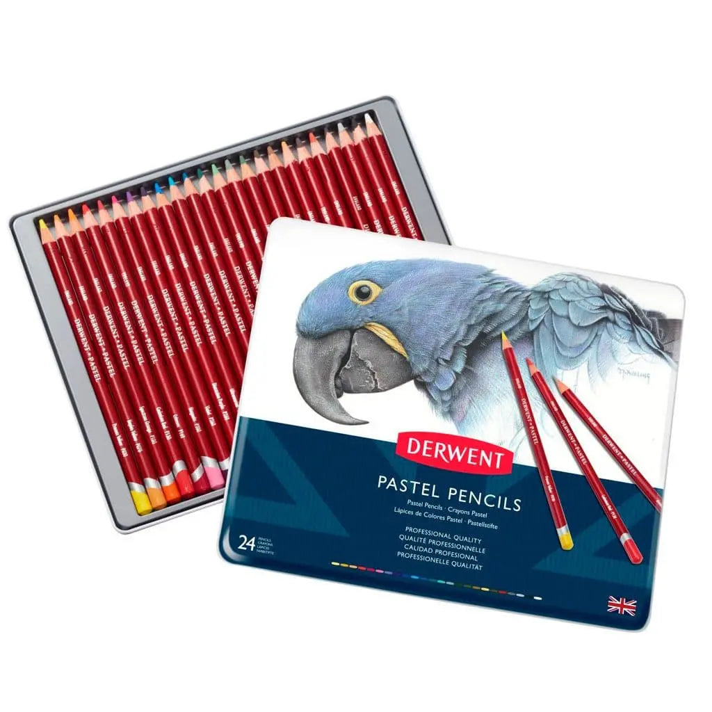 Derwent - Caja metálica con 24 lápices pastel no. 32992 Derwent - Caja metálica con 24 lápices pastel no. 32992 - Derwent