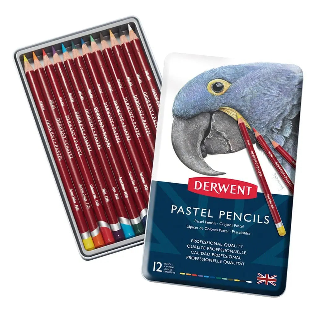 Derwent - Caja metálica con 12 lápices pastel no. 32991 Derwent