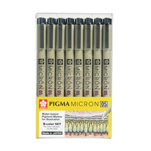 Set de 8 estilógrafos de colores Pigma Micron  05 - Sakura