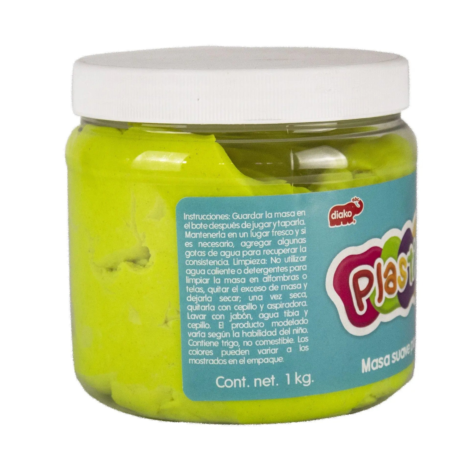 Plasticrea Plastilina Amarilla 1 Kg Arte Niños Manualidades Niños - Plasticrea - vista trasera