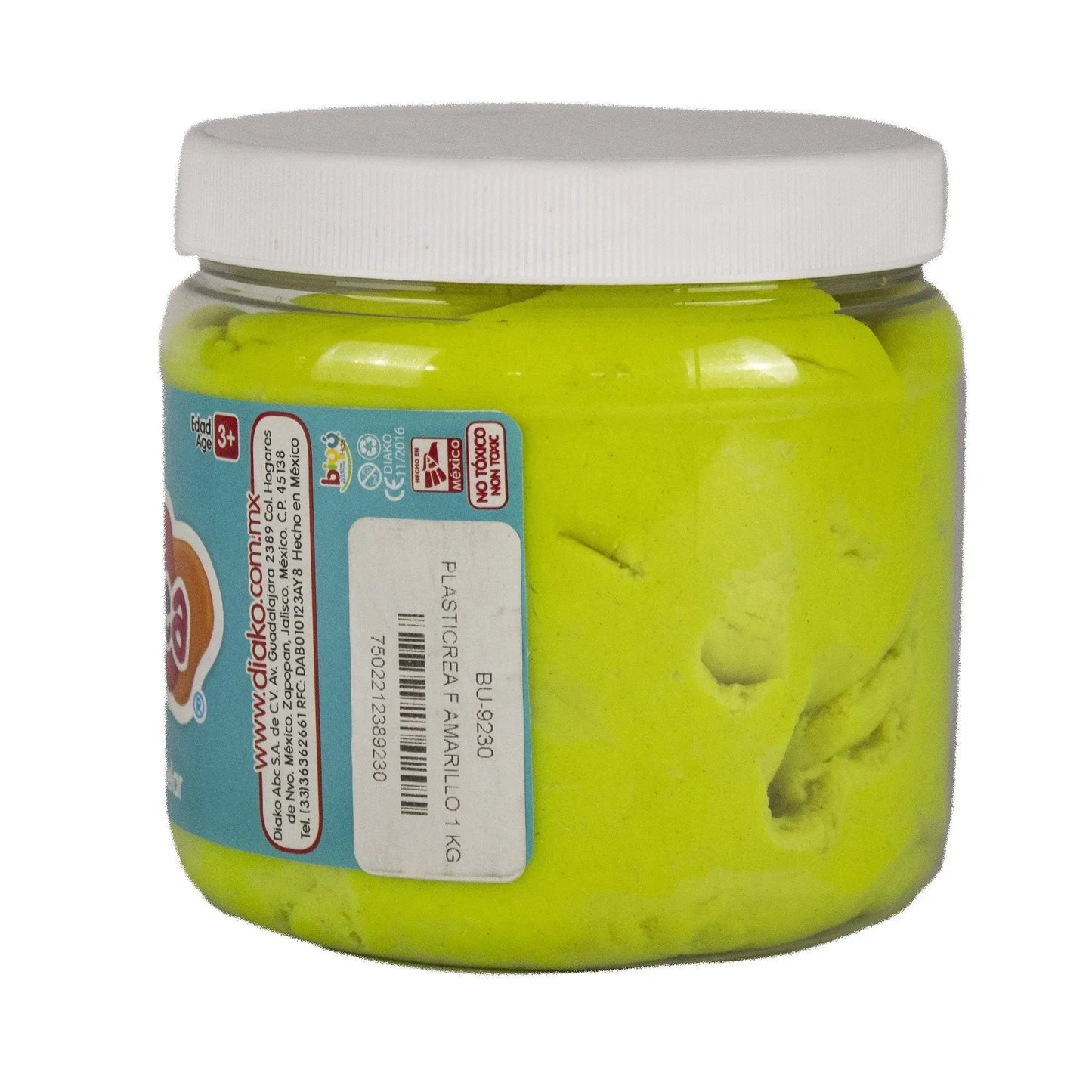 Plasticrea Plastilina Amarilla 1 Kg Arte Niños Manualidades Niños - Plasticrea - empaque