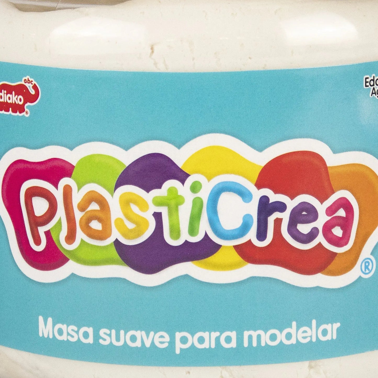 Plasticrea Blanca 1 Kg Plastilina Manualidades Arte CREA Diseño Niños Modelar - Plasticrea - vista lateral