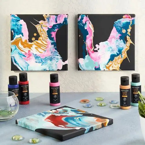 Set 32 Pinturas Acrílica Fluido Pouring Vertido 60ml Arteza - Arteza - empaque