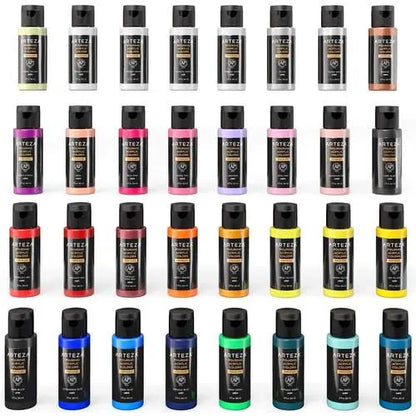 Set 32 Pinturas Acrílica Fluido Pouring Vertido 60ml Arteza - Arteza