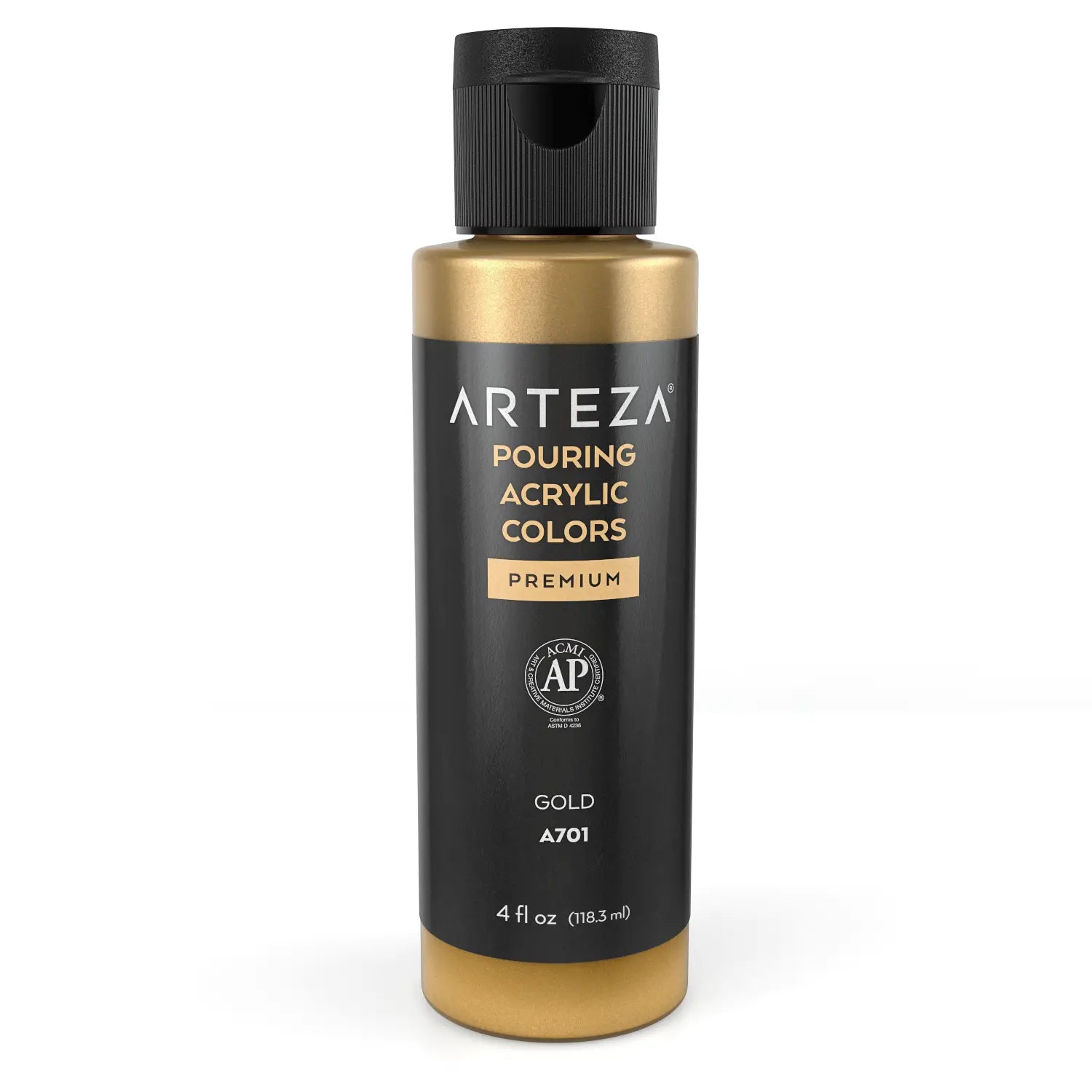 4 Pintura Acrílica Fluido Pouring Vertido Metallic Arteza - Arteza - vista trasera
