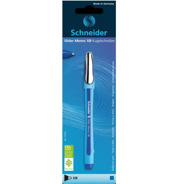 SCHNEIDER - BLISTER CON 1 BOLÍGRAFO SLIDER MEMO XB NEGRO - Schneider
