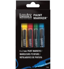 Set de marcadores acrílicos con 6 colores 2  mm - RCA