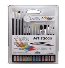 RODART - Juego de 15 pinceles #7001 Rodart - Juego de 15 pinceles 7001 - RODART