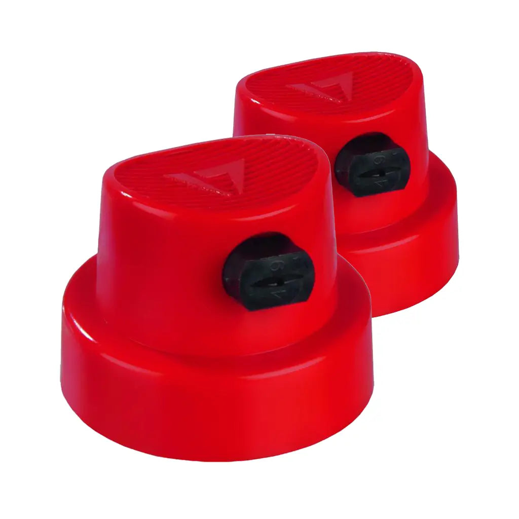 MOLOTOW - BOQUILLAS PARA AEROSOL DE TRAZO PLANO (ROJO-NEGRO) 2 PIEZAS - Molotow