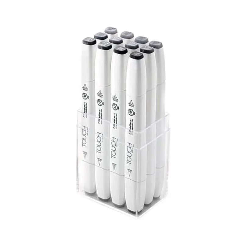 TOUCH - Set grey con 12 marcadores brush no.11203 - Touch