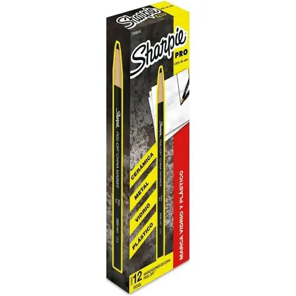 Lápices de Cera Sharpie 12 Piezas Elige Color Negro - Sharpie - empaque