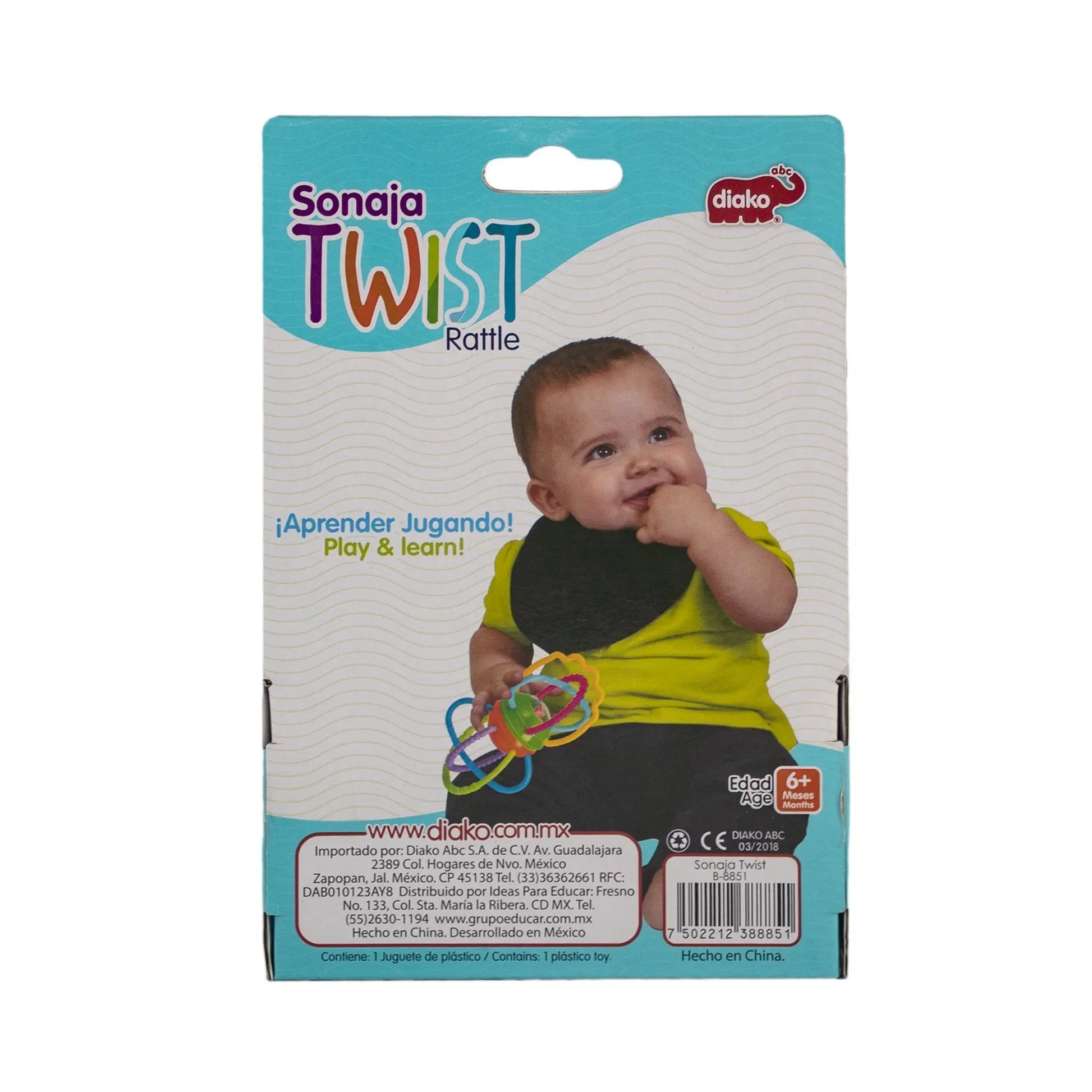 Sonaja Twist Plástico Niños Colores Diako - Diako - detalle