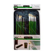 RODART - Estuche de 12 pinceles surtidos pelo de cerda Rodart - Estuche de 12 pinceles surtidos pelo de cerda - RODART